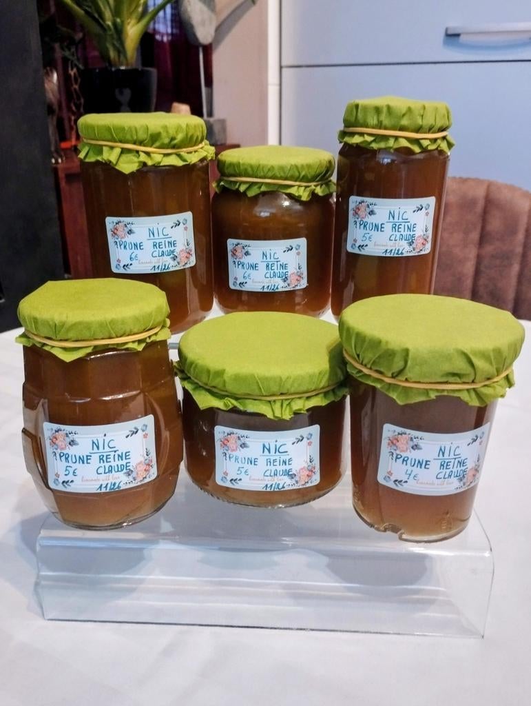 Confiture MAISON ARTISANALE à la PRUNE REINE CLAUDE, Enlèvement