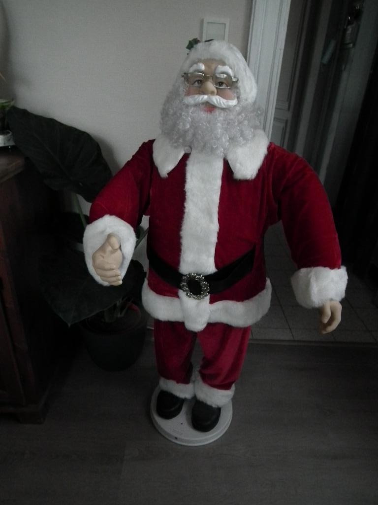 Grote vintage kerstman (120 cm) danst met kerstlied, Diversen, Ophalen, Gebruikt