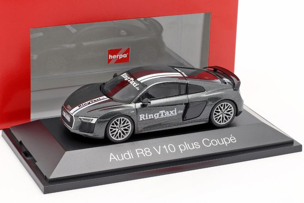 1:43 Herpa 071505 Audi R8 V10 plus Coupe 2018 Ring Taxi, Ophalen of Verzenden, Zo goed als nieuw, Auto