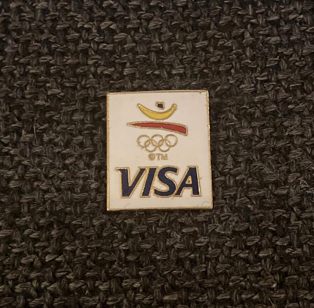 PIN - VISA - OLYMPISCHE SPELEN - JEUX OLYMPIQUES, Verzamelen, Speldjes, Pins en Buttons, Verzenden, Gebruikt, Sport, Speldje of Pin