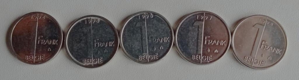 munten van 1Belgische frank, Ophalen of Verzenden, Setje