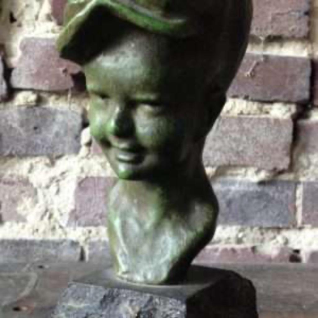 Ernst Patris keramiek buste gebronsd, Antiek en Kunst, Ophalen of Verzenden