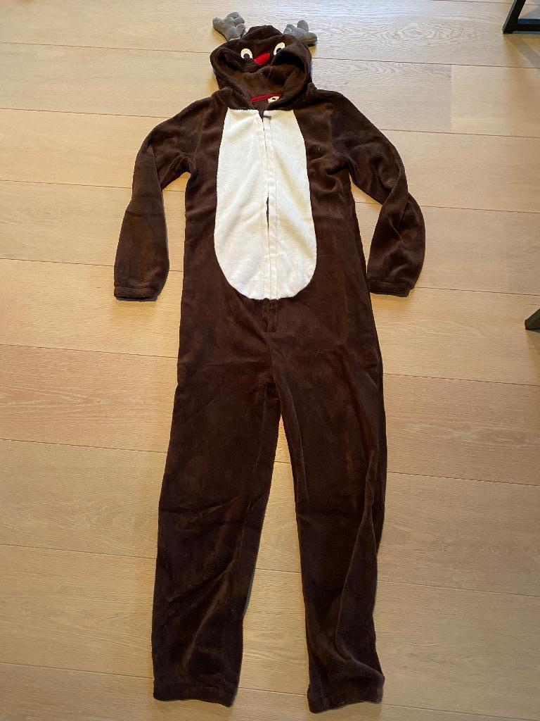 Onesie hert, Kinderen en Baby's, Ophalen of Verzenden, Zo goed als nieuw, 134 t/m 140, Jongen of Meisje