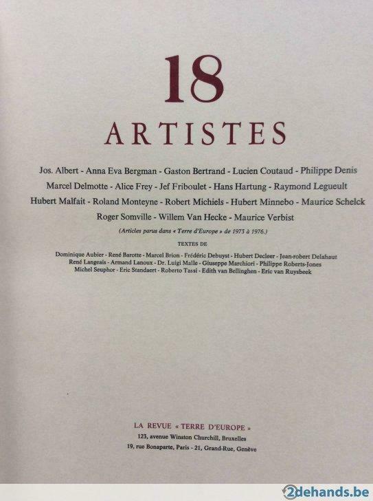 18 / Dix-huit Artistes (La revue "Terre d'Europe"), Ophalen of Verzenden, Gelezen