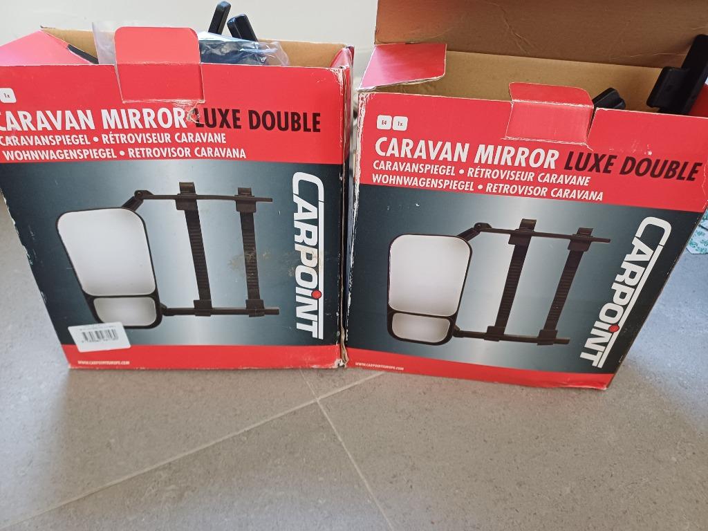 2 x Carpoint Caravan mirror Luxe Double. Amper gebruikt!, Particulier, Overige merken