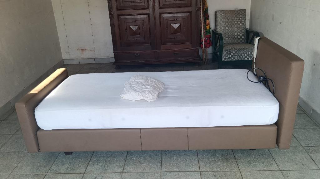 Sommier simple réglable, 90 cm, Une personne, Brun, Enlèvement