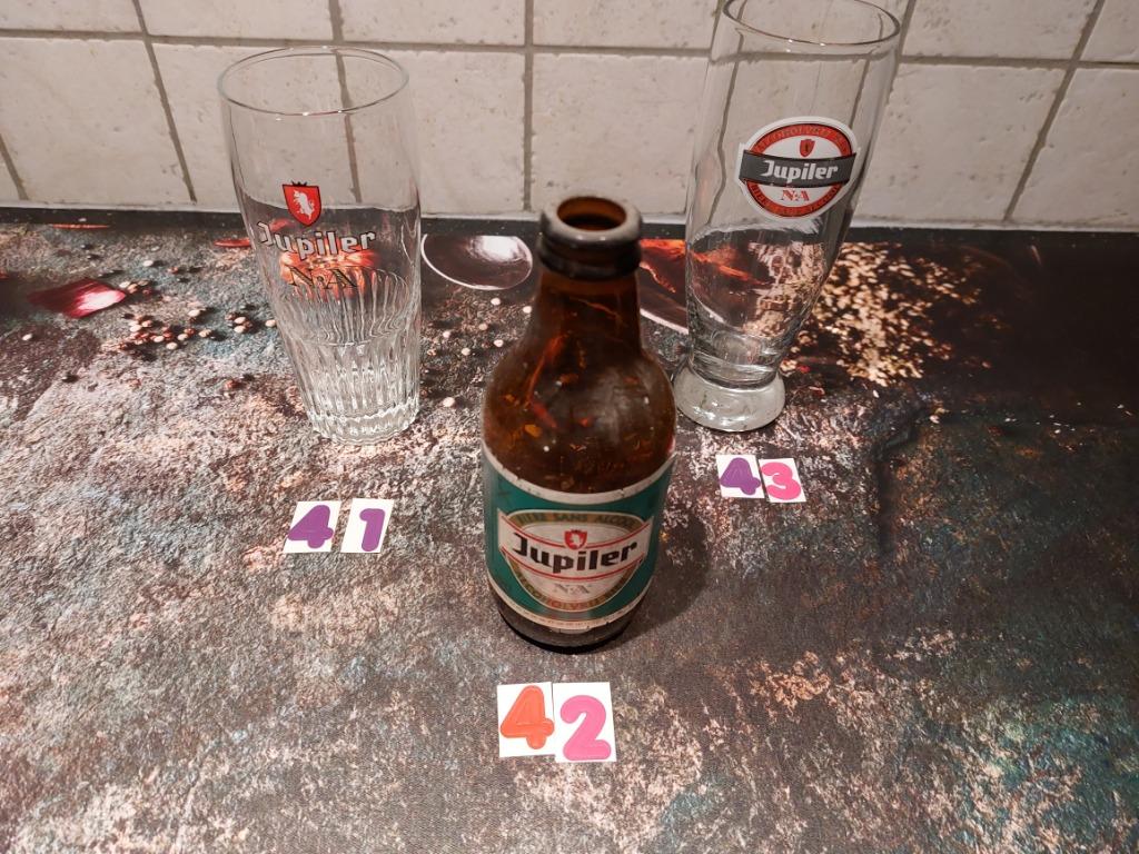 Jupiler blue en NA, Ophalen of Verzenden, Zo goed als nieuw, Glas of Glazen, Jupiler