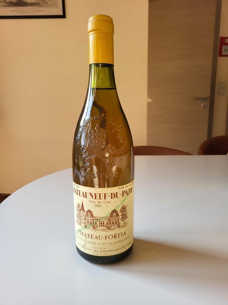 Chateau neuf-du-pape  Chateau Fortia, Verzamelen, Frankrijk, Nieuw, Ophalen of Verzenden, Witte wijn