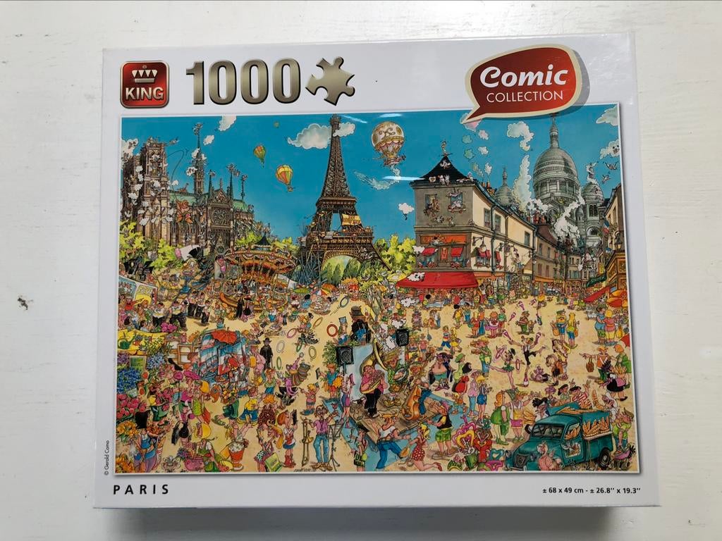 Puzzle 1000 pièces King Comic Collection Paris, Enlèvement ou Envoi, 500 à 1500 pièces, Comme neuf, Puzzle