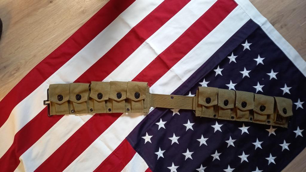 Garand ammunition belt kaki replica, Ophalen of Verzenden, Landmacht, Overige typen