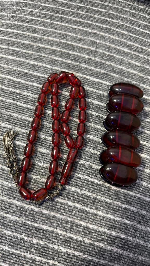 Amber kehribar zilver 925 met ketting, Ophalen, Zilver