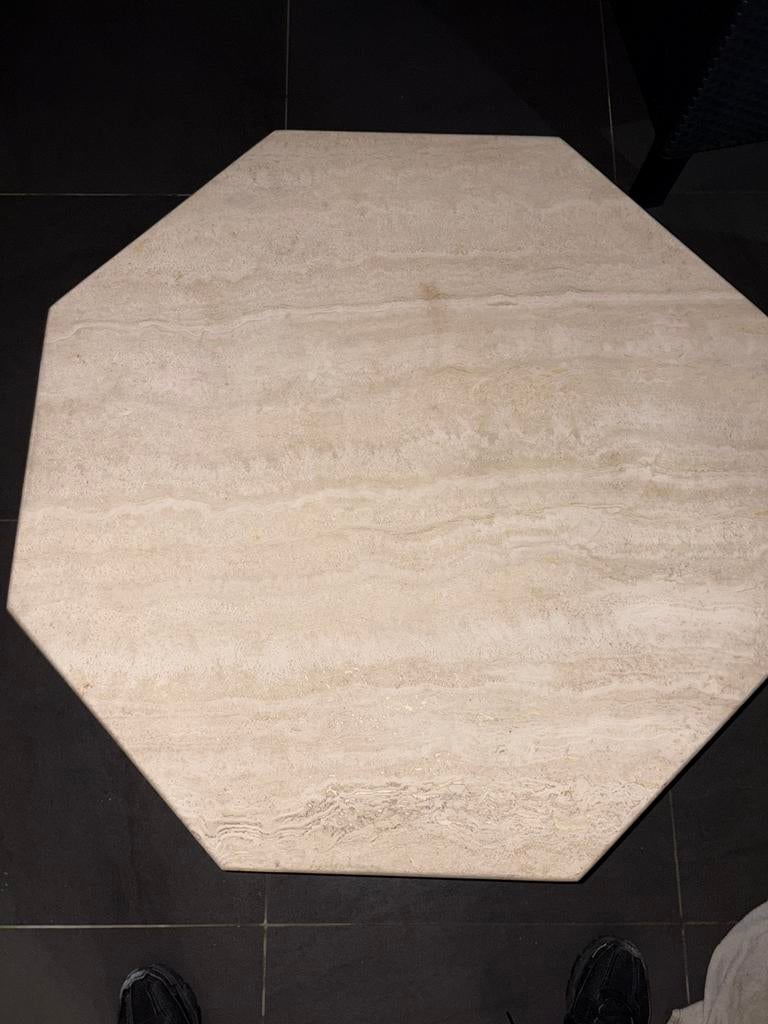 Table basse travertin tres bon etat, Maison & Meubles, Tables | Tables de salon, Enlèvement ou Envoi, Comme neuf