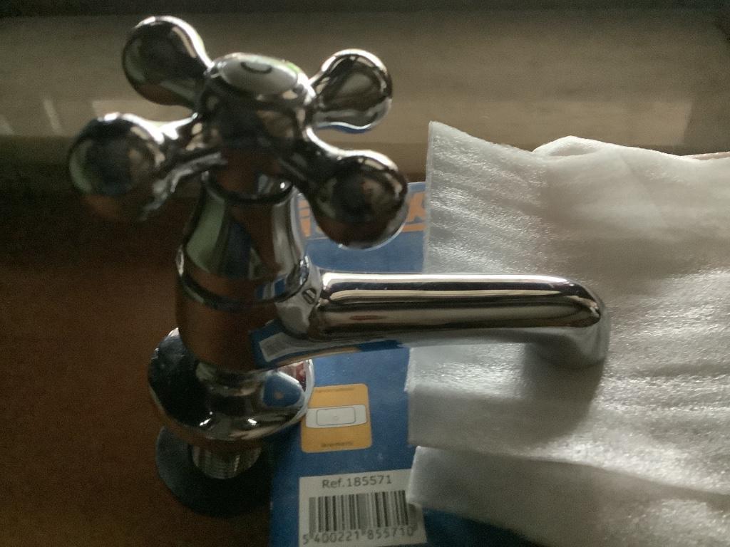 Retro kraan nieuw, Doe-het-zelf en Bouw, Sanitair, Ophalen, Nieuw, Inox, Wastafel