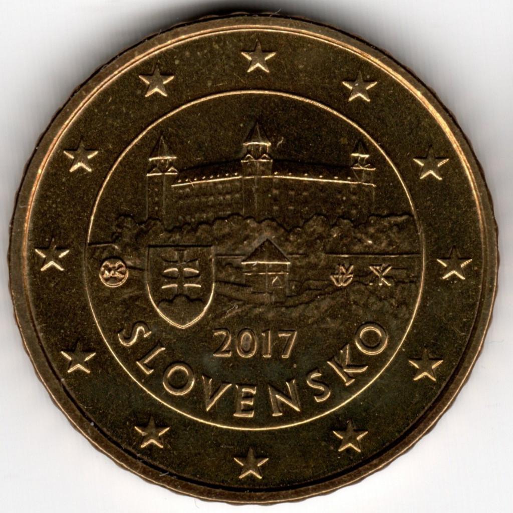 Slowakije: 50 Cent 2017 Slechts 8000 Exempl KM#100 Ref 16267, Postzegels en Munten, Munten | Europa | Euromunten, Ophalen of Verzenden