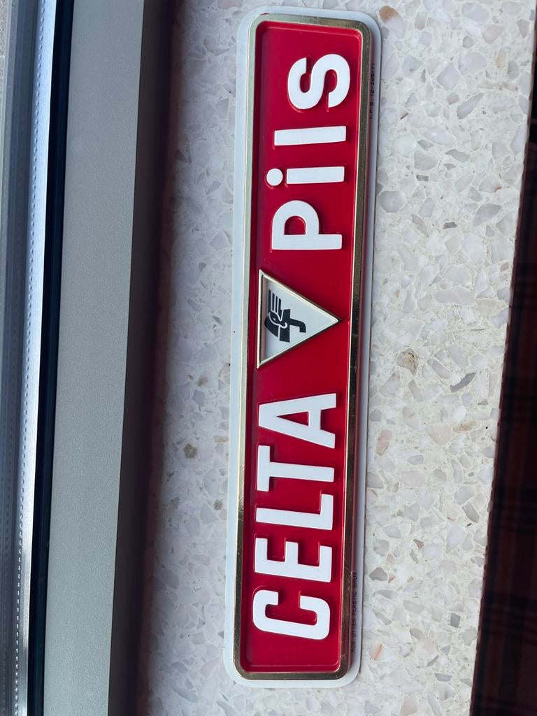 Reclamebord pvc celta pils, Verzamelen, Ophalen of Verzenden, Zo goed als nieuw, Reclamebord
