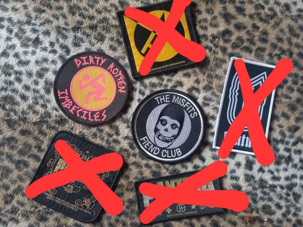 Metal patches kreator slayer  pantera DRI misfits, Ophalen of Verzenden, Nieuw