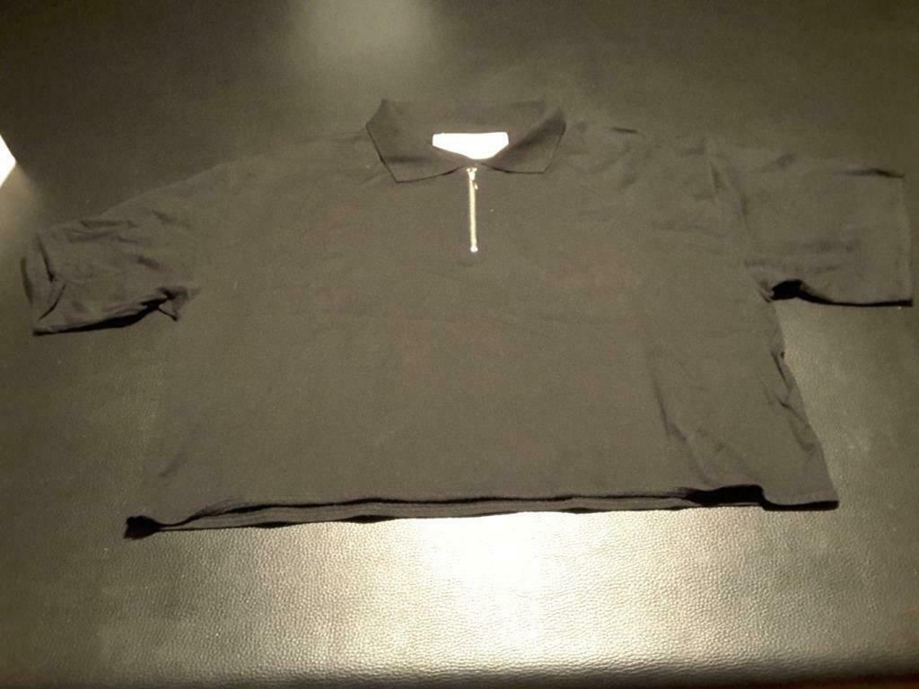 Crop tee L NIEUW, Kleding | Dames, Ophalen of Verzenden, Nieuw, Zwart, Korte mouw