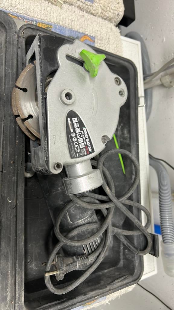 Sleuvenslijper met  schijven en aansluiting voor stofzuiger, Doe-het-zelf en Bouw, Ophalen, Gebruikt, 1200 watt of meer, Minder dan 30 mm