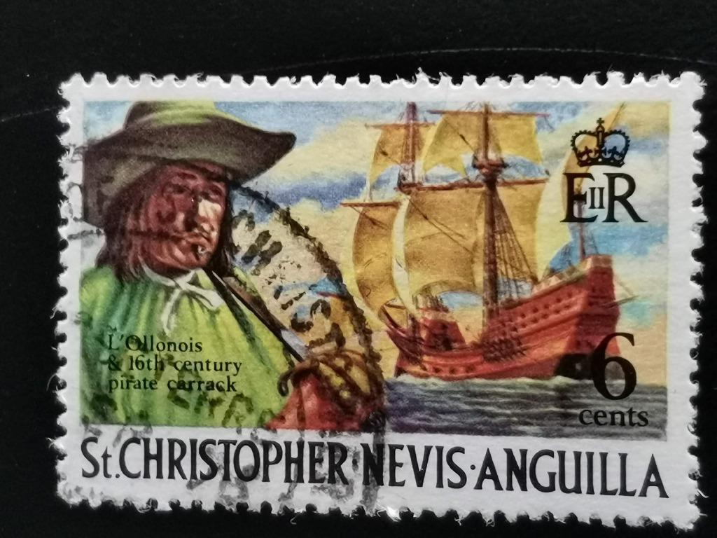 Saint Christophe-Nevis-Anguilla 1970 - bateau pirate, Enlèvement ou Envoi, Affranchi, Amérique centrale