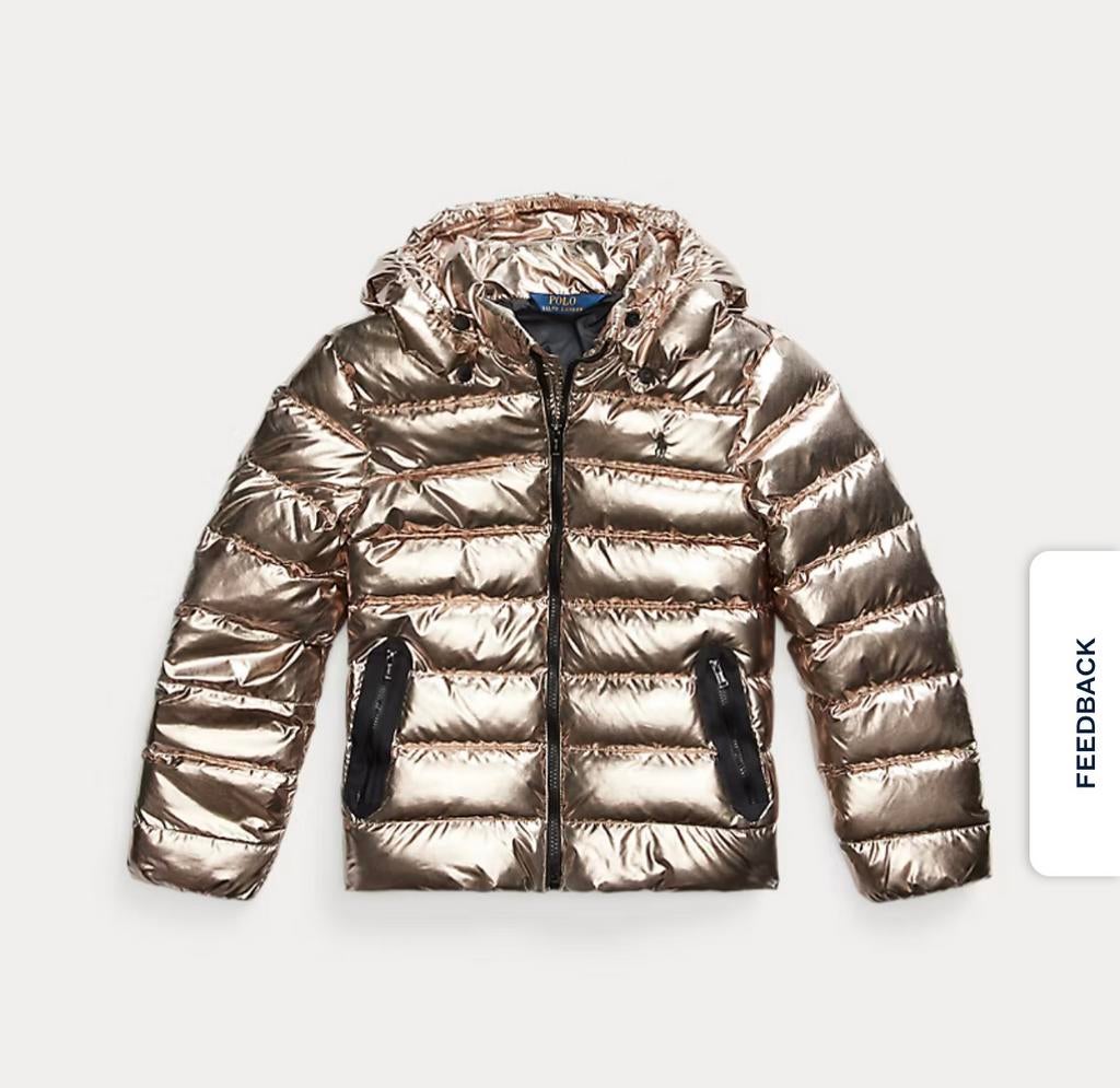 Nieuwe donsjas metallic, Ralph lauren Maat: 16, Ophalen, Nieuw, Meisje, Jas