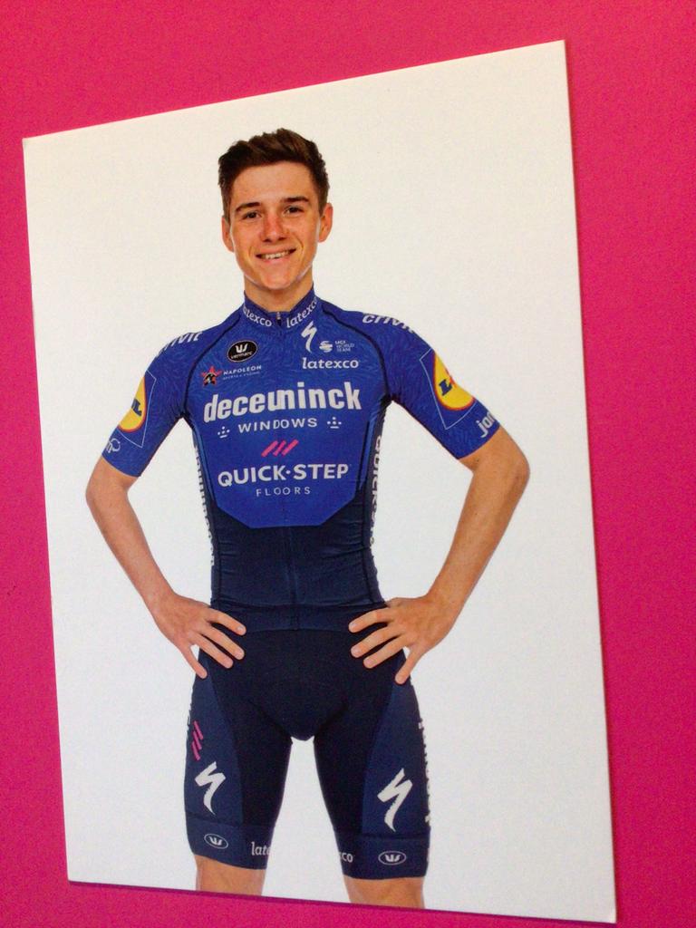 wielerkaart 2021 team quick step remco evenepoel, Sport en Fitness, Wielrennen, Verzenden, Zo goed als nieuw