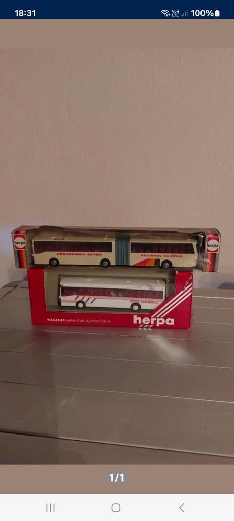 2 bussen in hun HO-box, Ophalen of Verzenden, Zo goed als nieuw