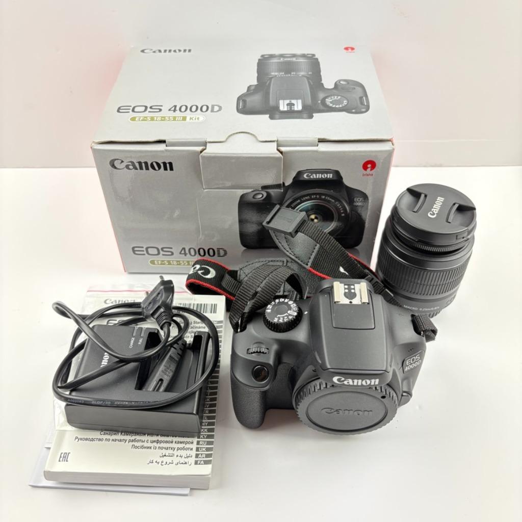 Canon EOS 4000D Camera | 18.0 MP | EF-S 18-55mm Lens, Ophalen of Verzenden, Zo goed als nieuw, Spiegelreflex, Canon