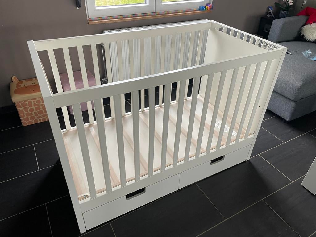 Lit bébé Ikea Stuva blanc, Matelas, Moins de 70 cm, Enlèvement, Utilisé