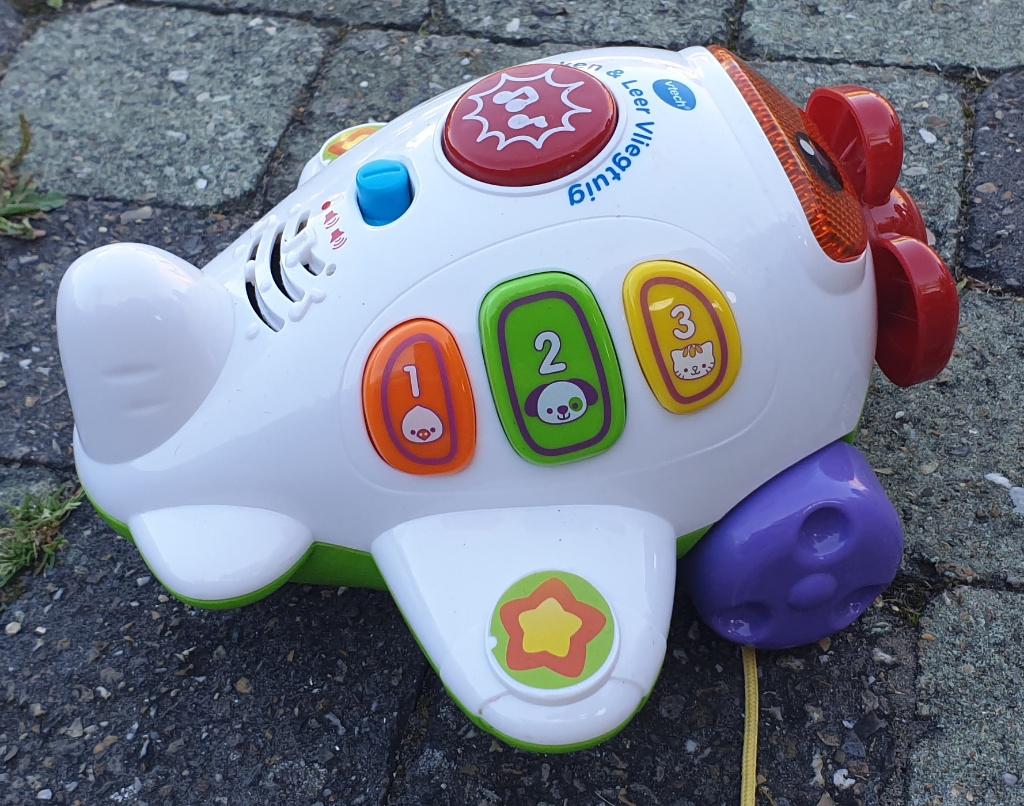 VTech Baby Reis en Leer Vliegtuig met geluid & licht, Ophalen of Verzenden, Gebruikt, 6 maanden tot 2 jaar