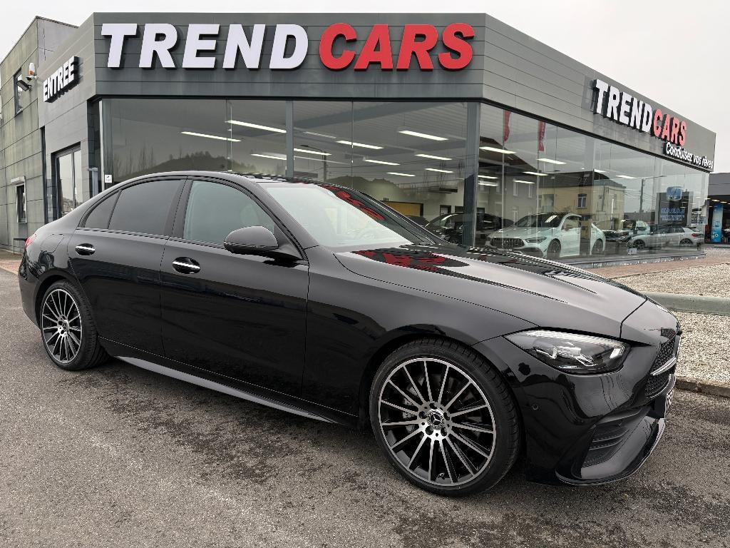 Mercedes C 200D 9G-TRONIC PACK AMG/NIGHT BURM CAM 360 GA.1AN, Auto's, Mercedes-Benz, Automaat, 4 deurs, 4 cilinders, USB