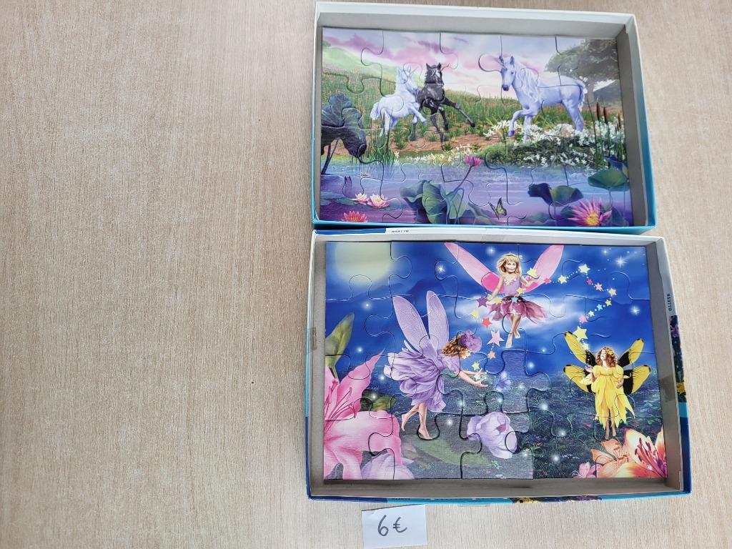 2 puzzels in een doos, Ophalen, 10 tot 50 stukjes, Zo goed als nieuw, 4 tot 6 jaar