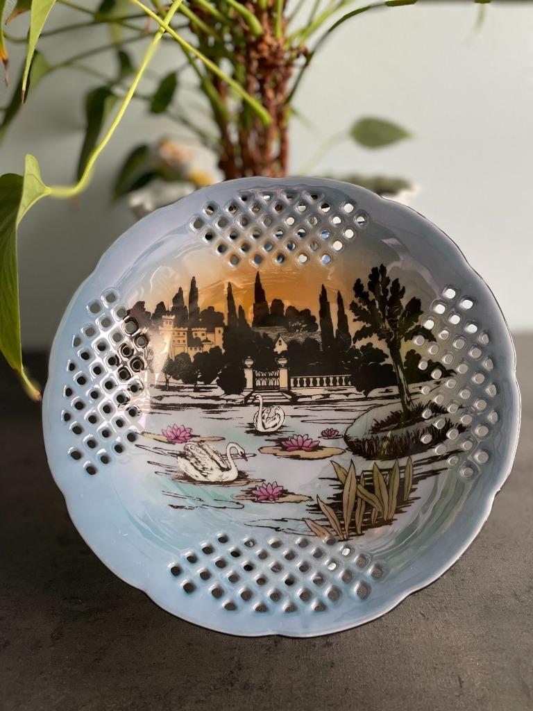 Antiek Victoria China Czechoslovakia bord, Ophalen