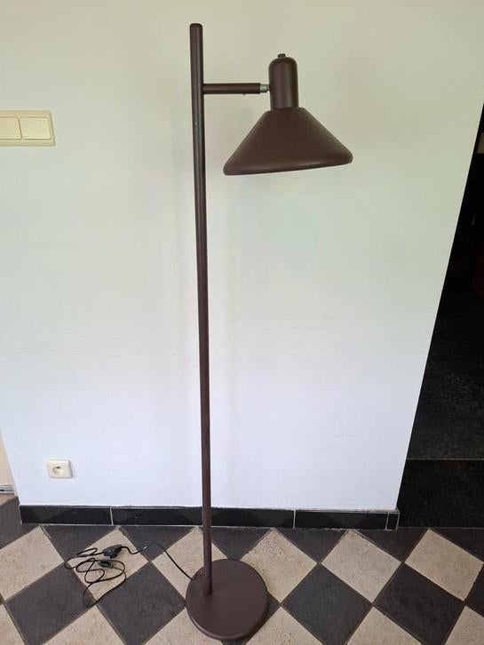Vintage bruine staande lamp, Ophalen, Zo goed als nieuw