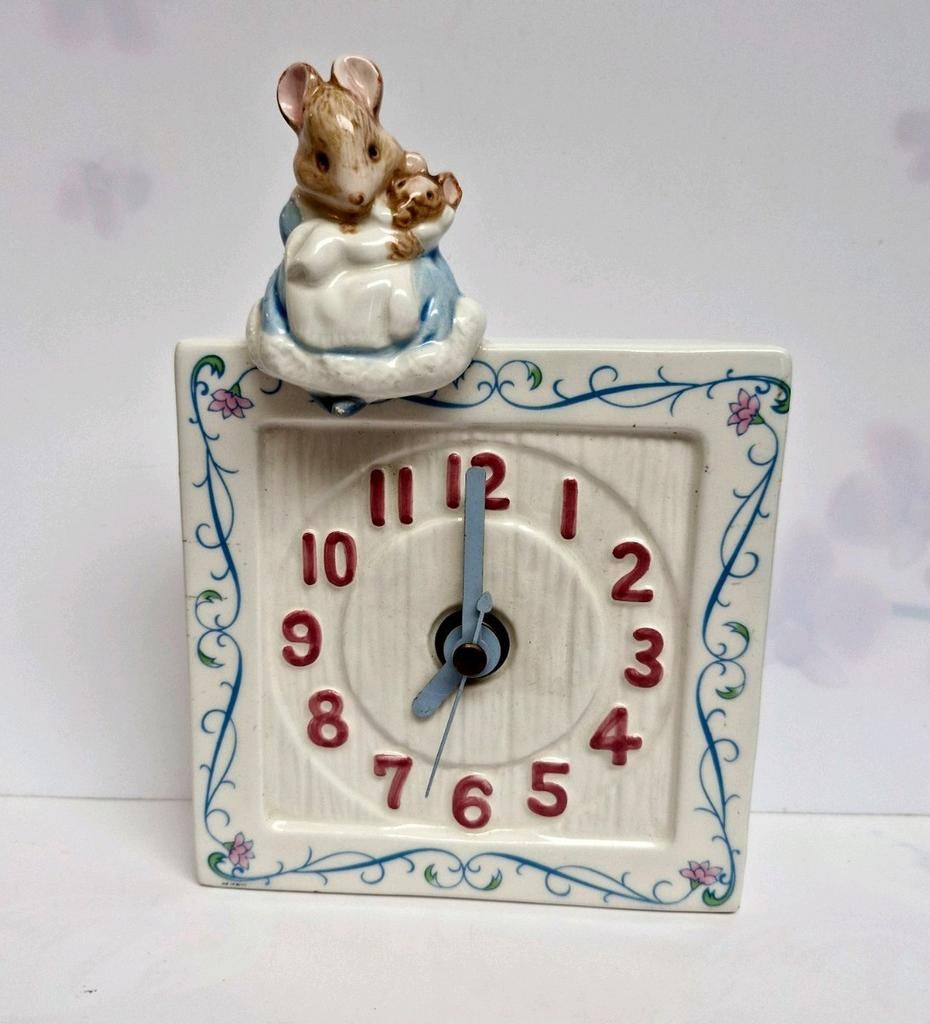 🩷 Horloge Beatrix Potter avec souris, Enlèvement ou Envoi