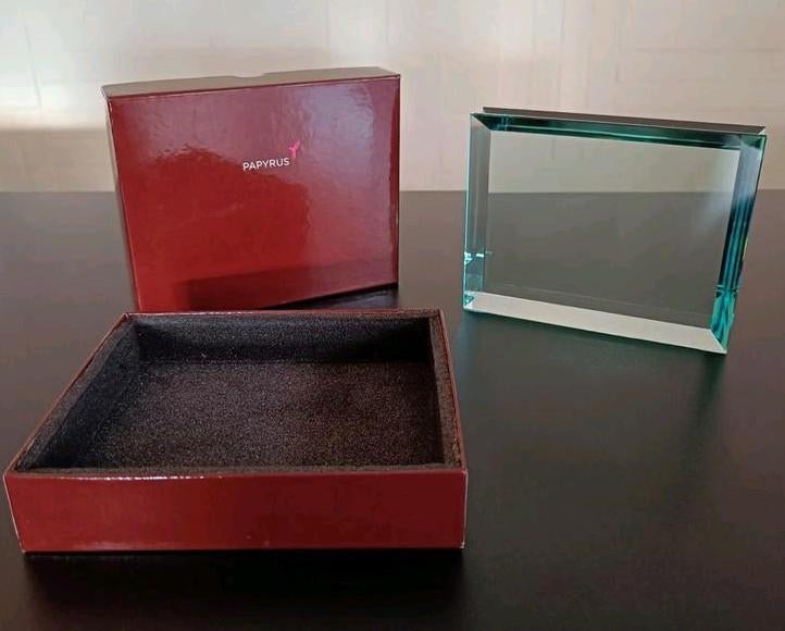 Cadre photo en verre papyrus., Enlèvement ou Envoi, Comme neuf
