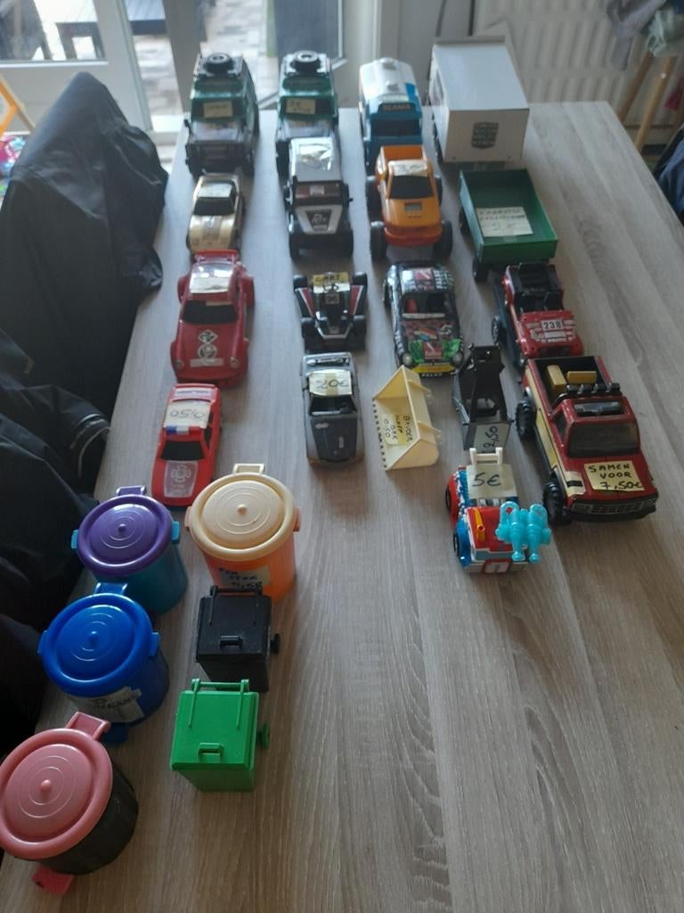 Speelgoed jeep Camion's autootjes ijzer en plastiek vuilbak, Enlèvement ou Envoi, Utilisé