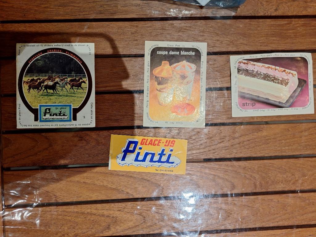 Vintage Stickers Pinti ijs, Verzamelen, Ophalen of Verzenden, Gebruikt