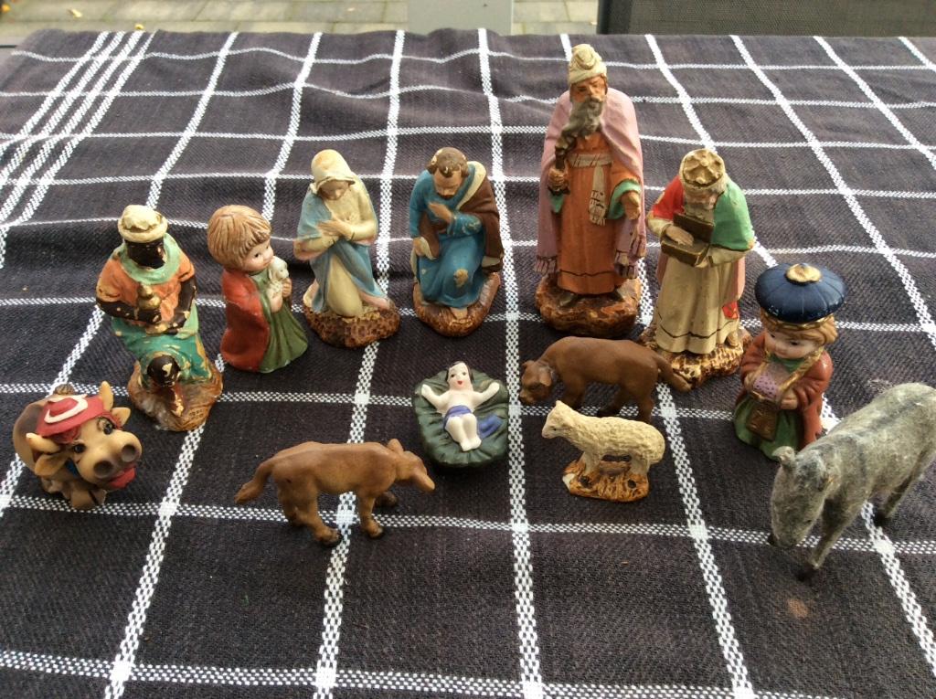 Kerst figuren, kersttafereel, Diversen, Ophalen, Gebruikt