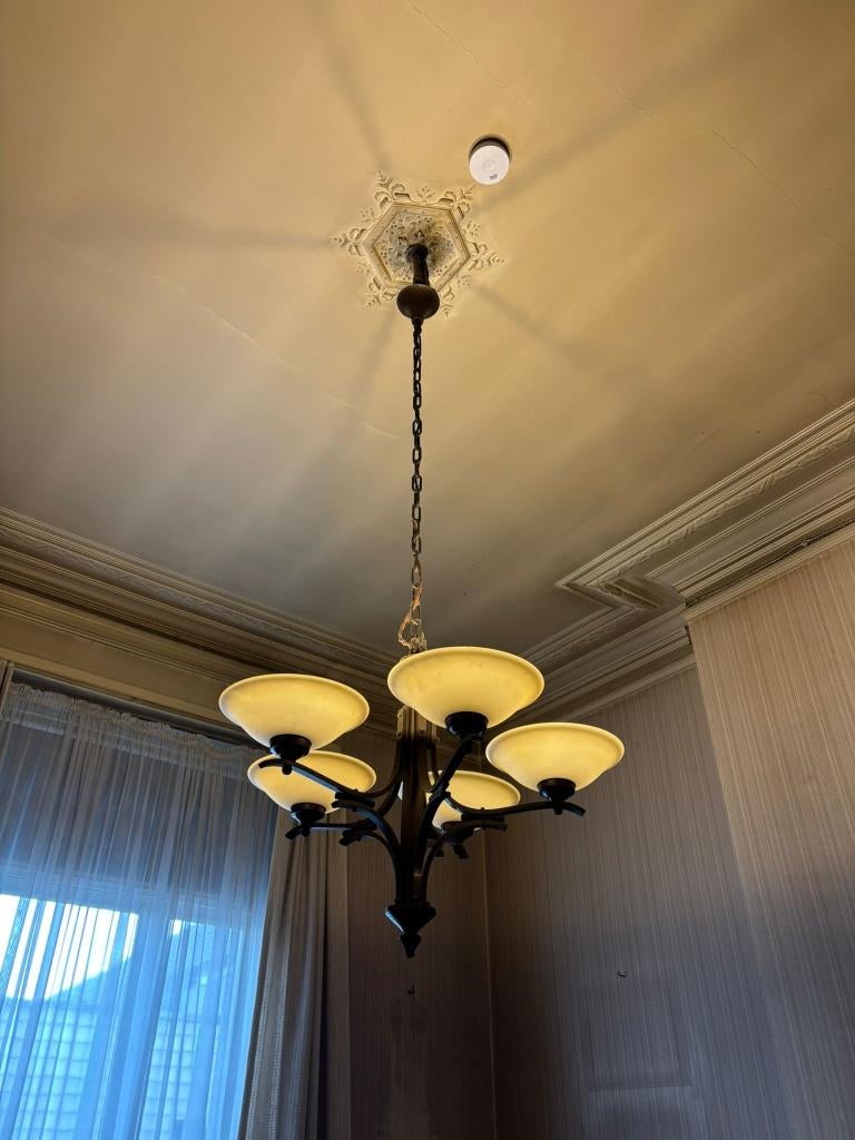 Lustre vintage années 40, Enlèvement, Utilisé, Verre, Années 40 - vintage