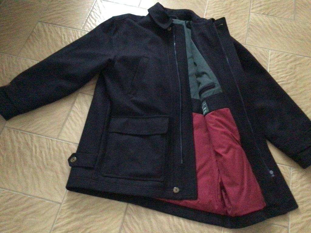 Donkerblauwe herenoverjas, maat medium, Kleding | Heren, Jassen | Winter, Ophalen, Zo goed als nieuw, Serge Bonvante, Maat 48/50 (M)