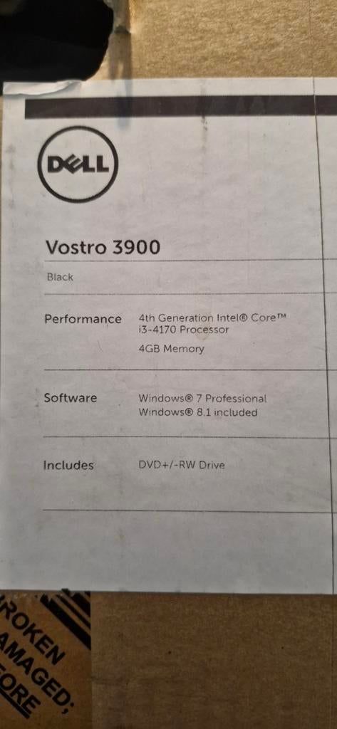 Dell Vostro 3900 serie met Windows Pro, Computers en Software, HDD, Nieuw, Ophalen of Verzenden, Dell