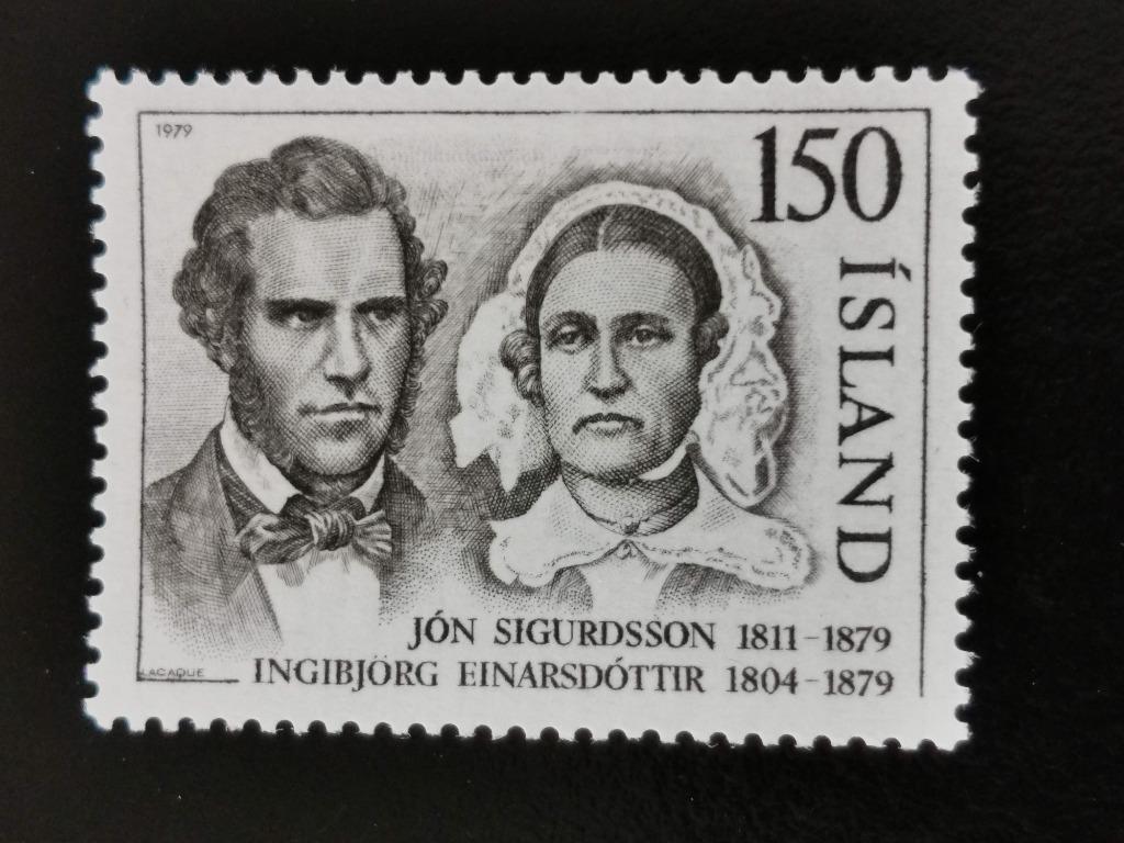 Islande 1979 - Islandais célèbres - président *, Enlèvement ou Envoi, Islande, Non oblitéré