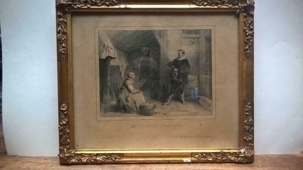 ancienne gravure, Enlèvement ou Envoi