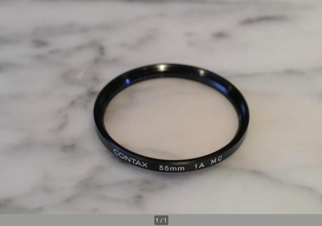 Filtre Contax 1A pour lucarne MC 55 mm, Autres marques, Enlèvement ou Envoi, 50 à 60 mm, Comme neuf