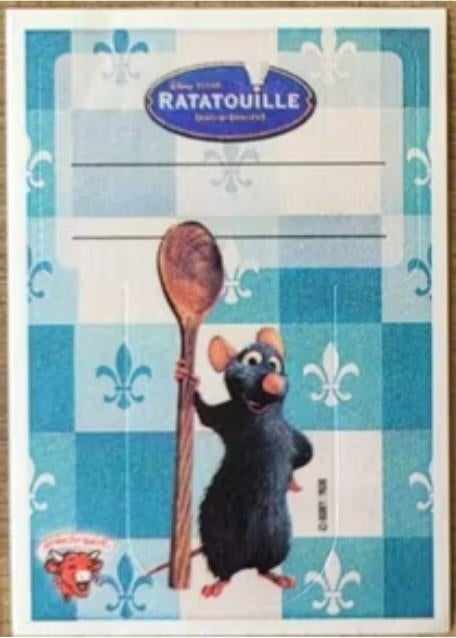 Ratatouille: sticker, etiket (La vache qui rit), Ophalen of Verzenden, Zo goed als nieuw, Strip of Tekenfilm