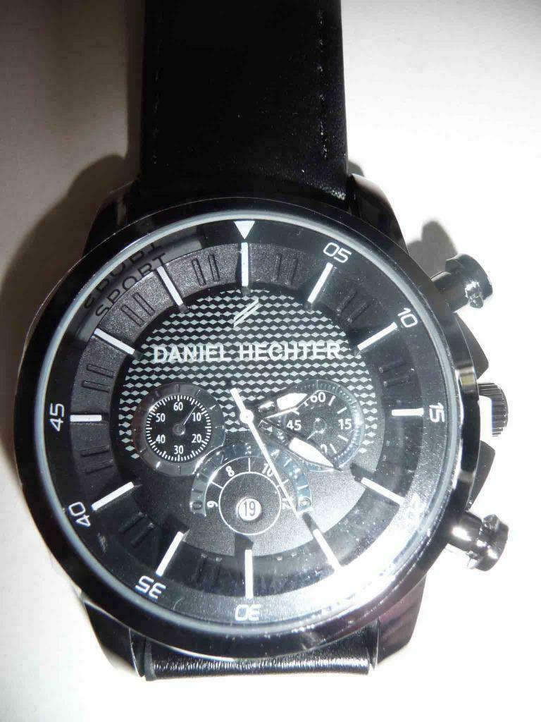 montre à quartz  DANIEL HECHTER pour homme -3 modèles, Overige merken, Leer, Staal, Polshorloge