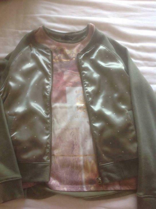 Setje gilet + t-shirt lange mouwen maat 146, Ophalen of Verzenden, Zo goed als nieuw, Meisje, Trui of Vest