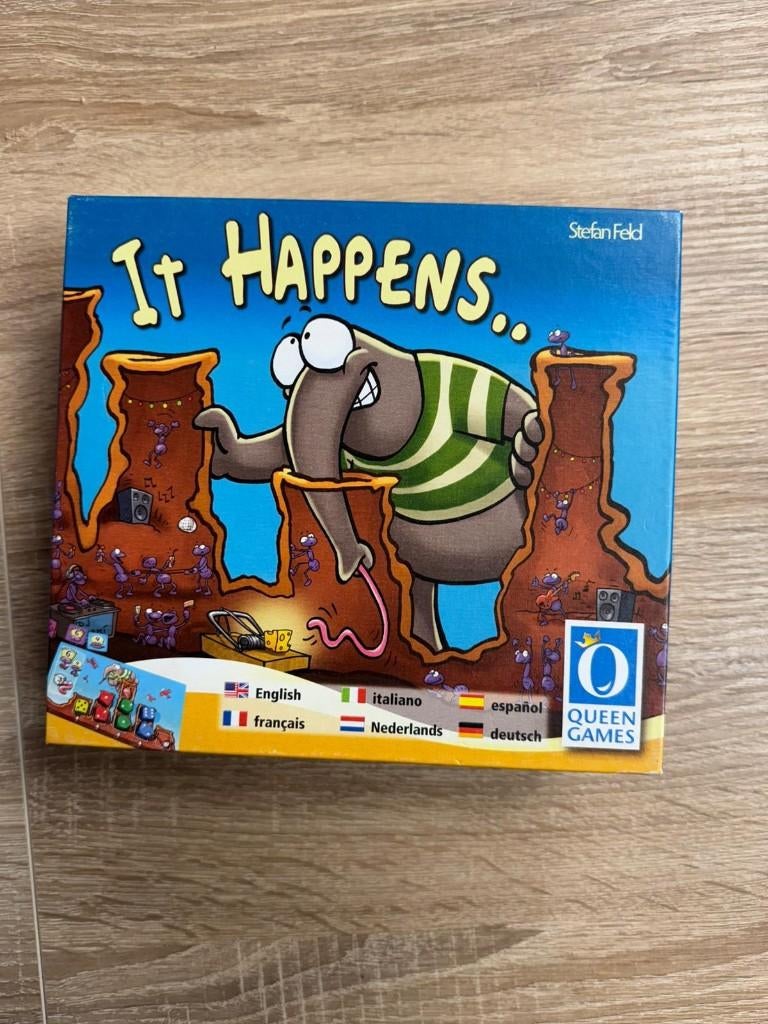 It Happens - bordspel, Een of twee spelers, Ophalen, Gebruikt