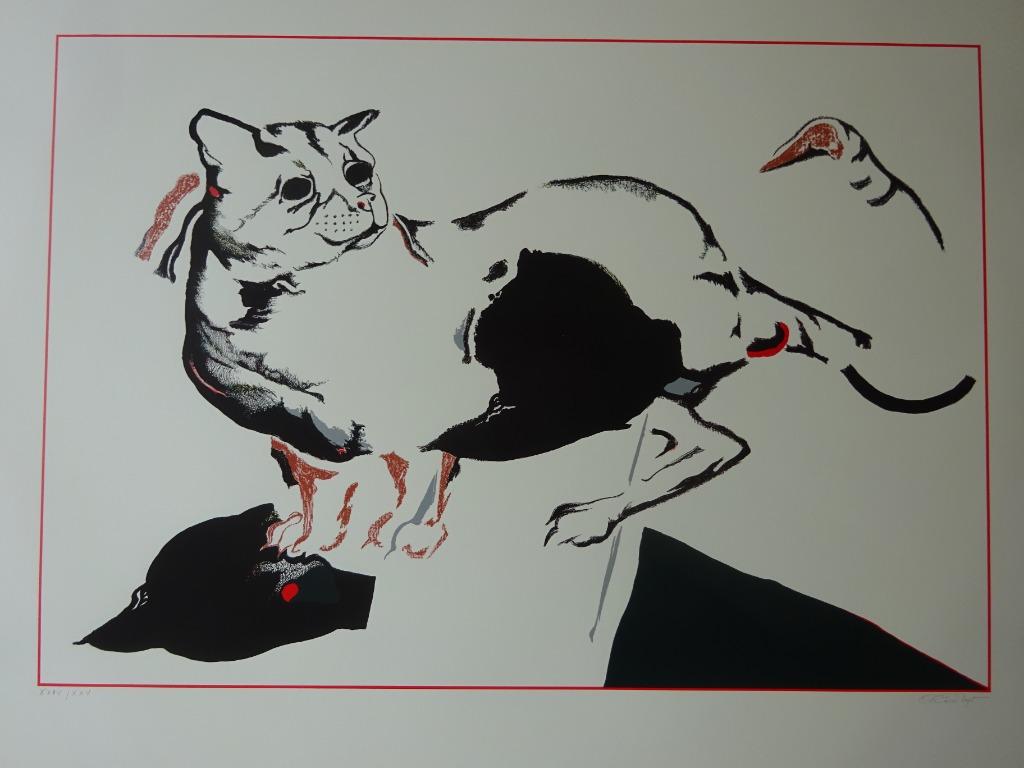 Octave Landuyt, graphisme XXIV/XXV, Pour qui un chat, 52 x 7, Enlèvement