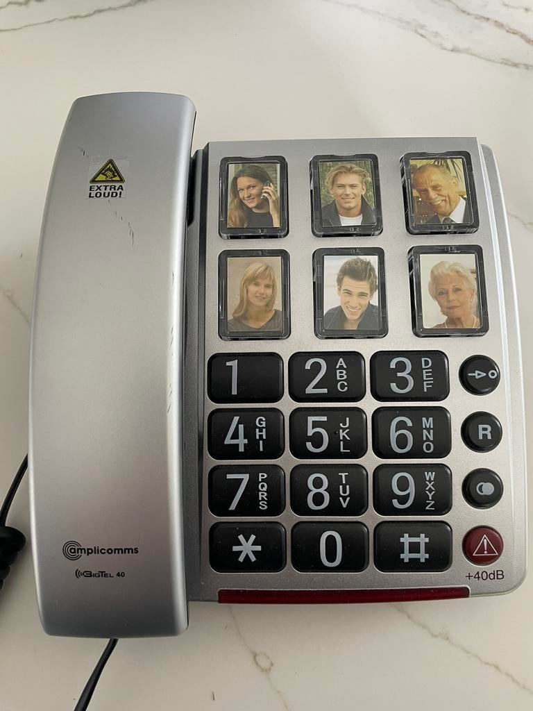 BigTel 40 plus, téléphone senior de Amplicomms, Telecommunicatie, Vaste telefoons | Handsets en Draadloos, Zo goed als nieuw